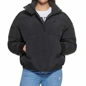 NWT Levi's Ladies' Cinched Puffer Jacket Black Size Large